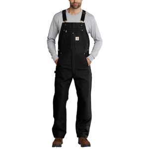 Carhartt Duck Bib Overalls | Black | Relaxed Fit | 50x34